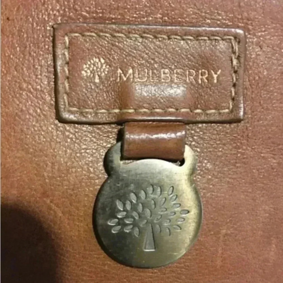 Mulberry brown woven leather satchel handbag - Picture 8 of 13